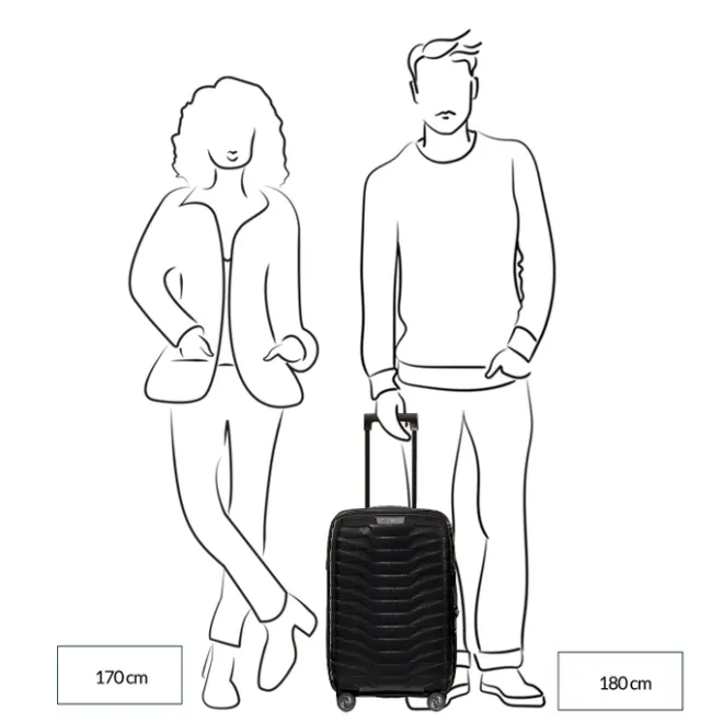 Online Samsonite Proxis Spinner 55/20 Expandable Length 35Cm flame
