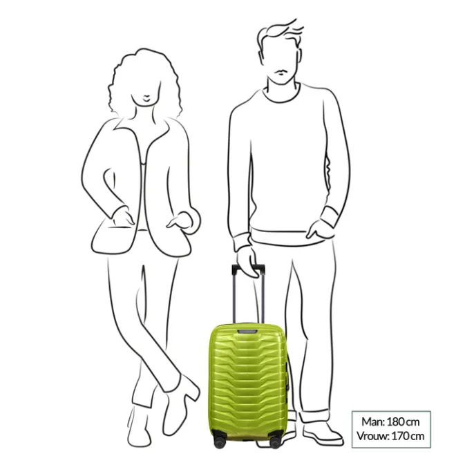 Clearance Samsonite Proxis Spinner 55/35 Expandable lime