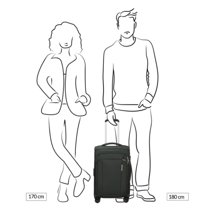 Outlet Samsonite Respark Spinner 55/35 Expandable forest green