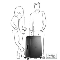 New Samsonite S'Cure Spinner 55 + 75 Set black