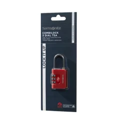 Discount Samsonite TA Revolution Combilock 3 Dial TSA red