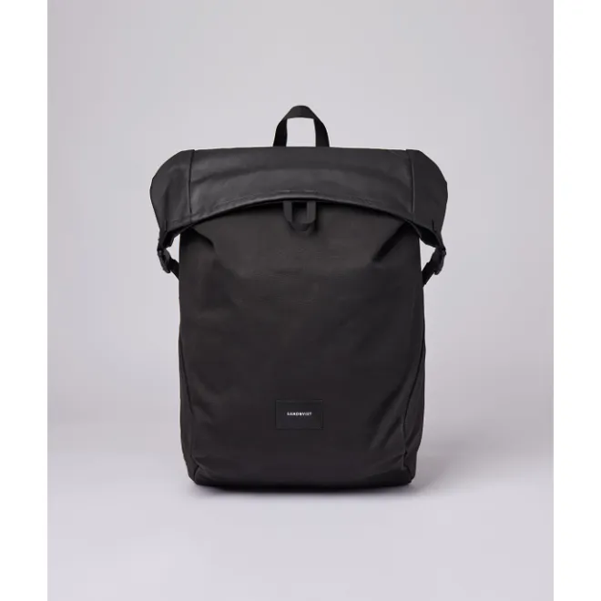 Outlet Sandqvist Alfred Backpack black with black webbing