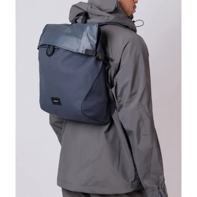 Clearance Sandqvist Alfred Backpack navy with black webbing