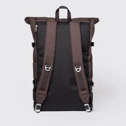 Hot Sandqvist Icon Rolltop Backpack L brown with natural leather