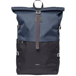 Sale Sandqvist Icon Rolltop Backpack L multi black-navy with black leather