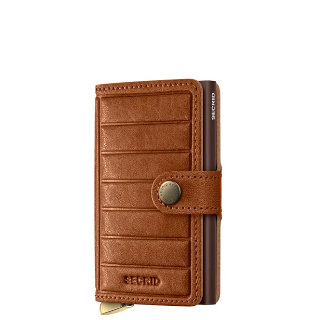 New Secrid Miniwallet Emboss Lines V2 cognac