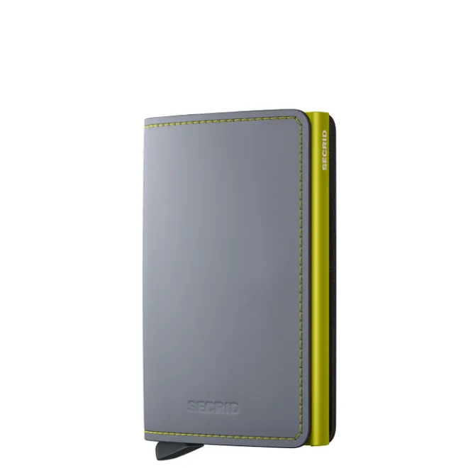 Outlet Secrid Miniwallet Matte grey & lime