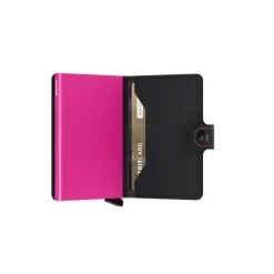 Discount Secrid Miniwallet Portemonnee Matte black & fuchsia