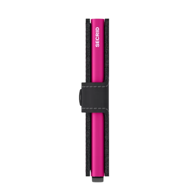 Discount Secrid Miniwallet Portemonnee Matte black & fuchsia