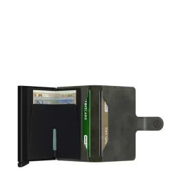 Clearance Secrid Miniwallet Portemonnee Vintage olive / black