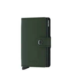 Outlet Secrid Miniwallet Portemonnee Matte green / black