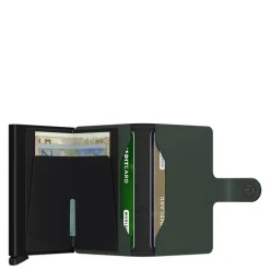 Outlet Secrid Miniwallet Portemonnee Matte green / black