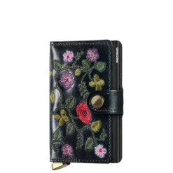 Outlet Secrid Miniwallet Premium Stitch Floral black