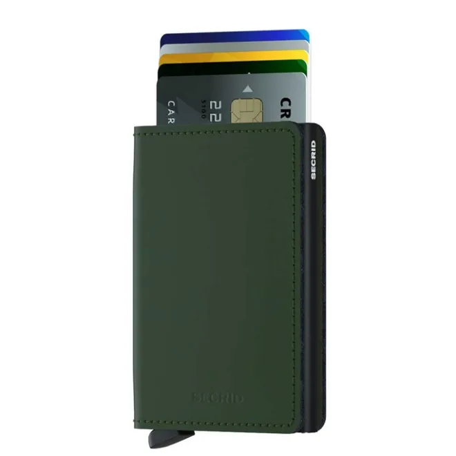 Best Secrid Slimwallet Portemonnee Matte green & black