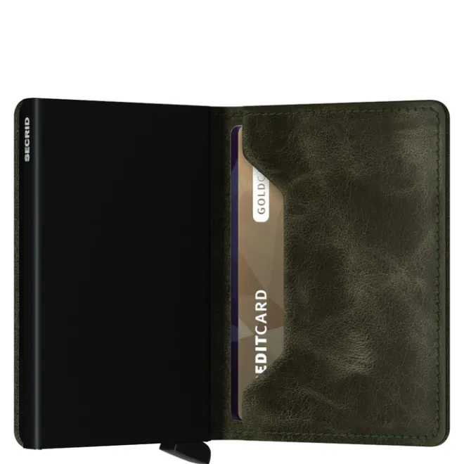Sale Secrid Slimwallet Portemonnee Vintage olive black