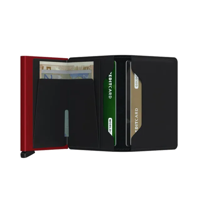 Best Secrid Slimwallet Portemonnee Matte black & red