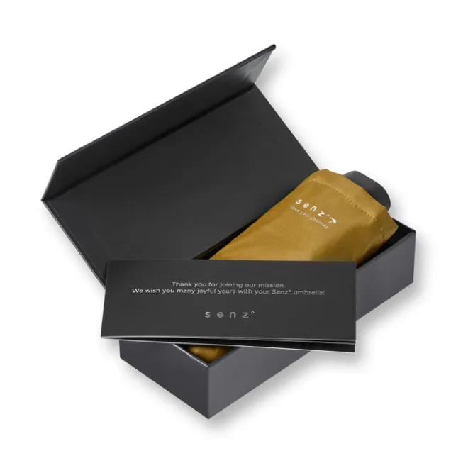 Best Senz Micro Foldable Storm Umbrella golden palm