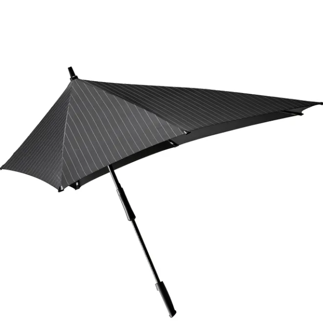 Outlet Senz XXL Stick Stormparaplu pin stripes black