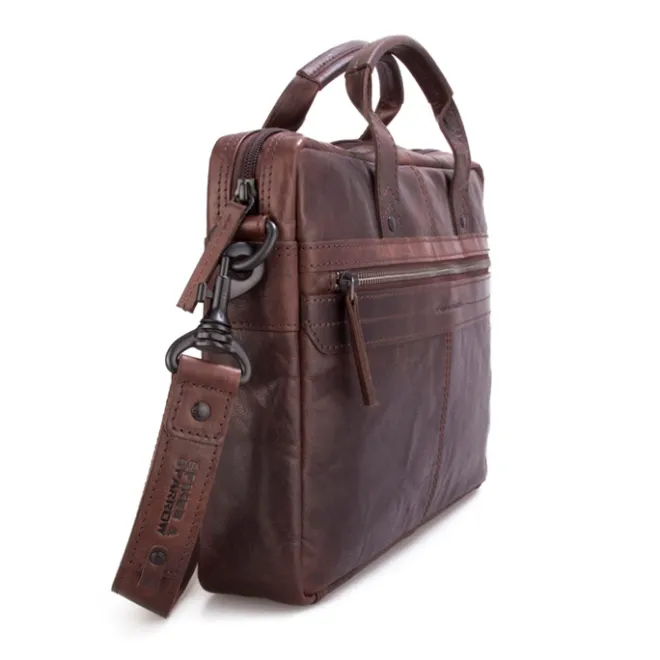 Hot Spikes & Sparrow Briefcase dark brown