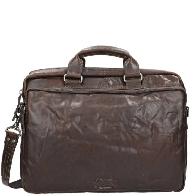 Discount Spikes & Sparrow Bronco 3 Zipper Businesstas dark brown