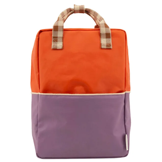 Online Sticky Lemon Colourblocking Backpack Large orange juice plum purple schoolbus brown