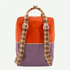 Online Sticky Lemon Colourblocking Backpack Large orange juice plum purple schoolbus brown
