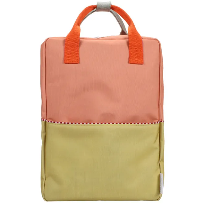 Outlet Sticky Lemon Large Backpack Colourblocking Wonders coral pink-reed green