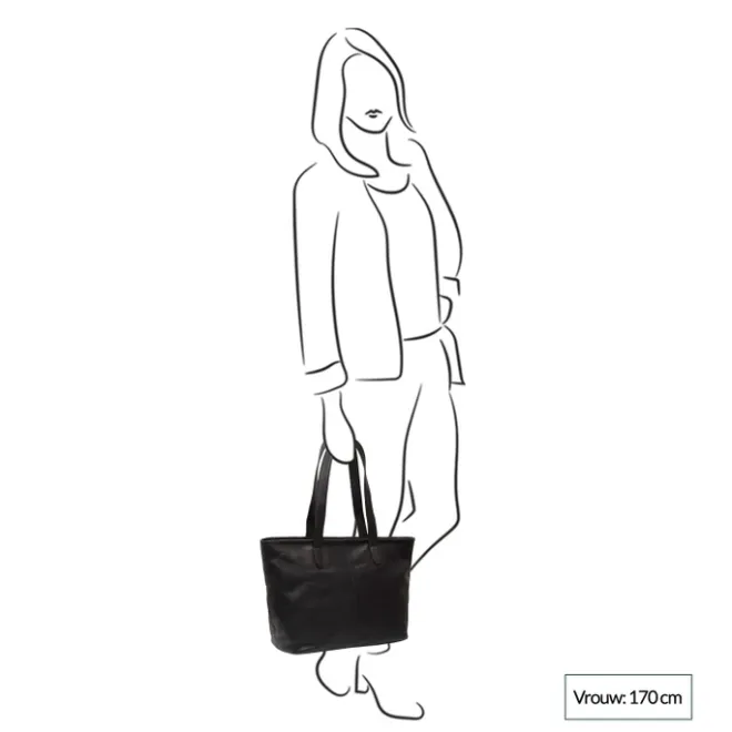 Outlet The Chesterfield Brand Monza Shopper zwart