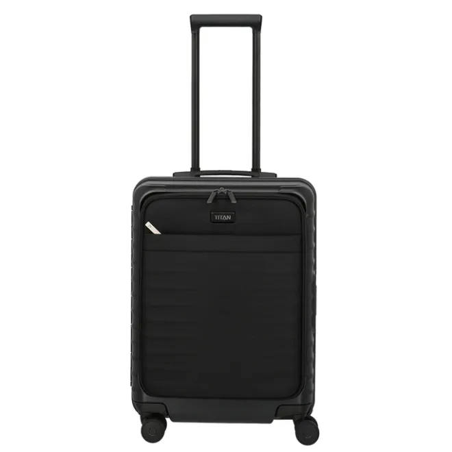 Discount Titan Overseas 4 Wheel Cabin Spinner Frontpocket nightshade black