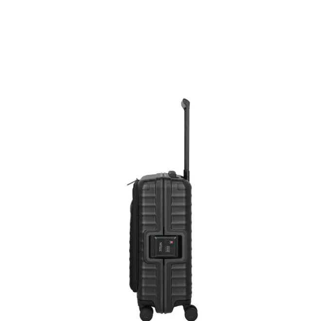 Discount Titan Overseas 4 Wheel Cabin Spinner Frontpocket nightshade black