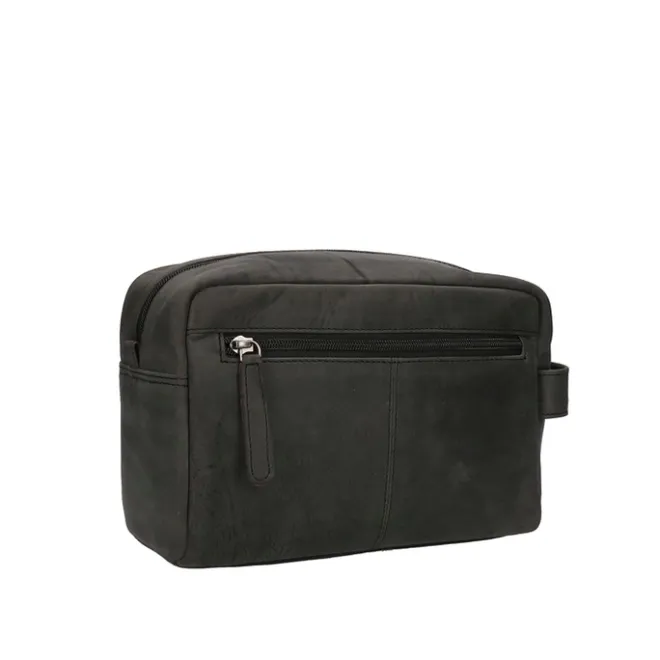 Discount Travelbags The Base Leather Toiletkit black