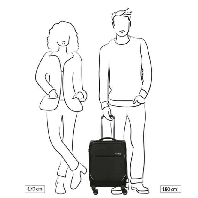 Online Travelbags The Base Soft Trolley S dark blue