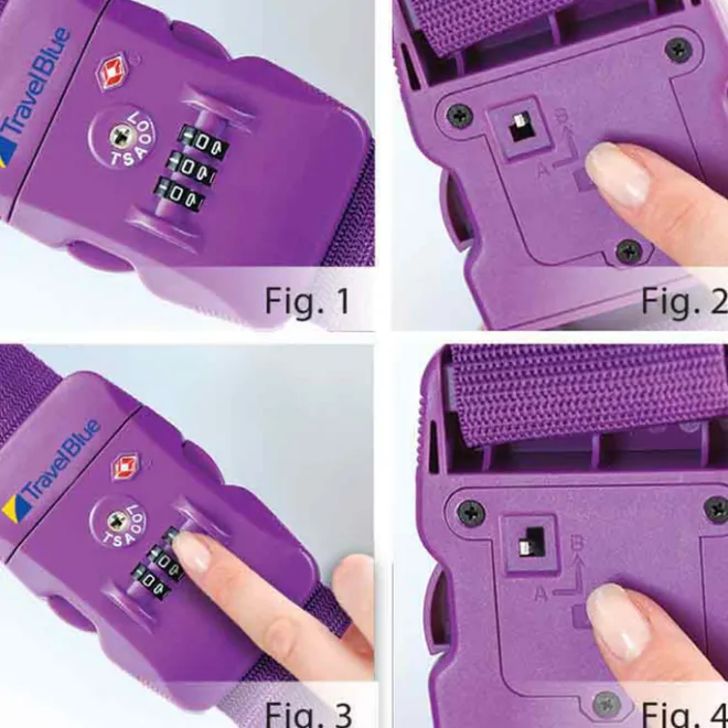 Discount TravelBlue TSA Lock Combination Strap purple