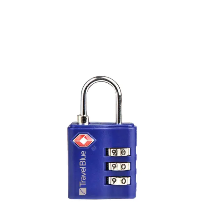 New TravelBlue 2x TSA Combi Lock Set blue