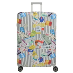 Discount Travelite Accessoires Kofferhoes L tickets on blue/white
