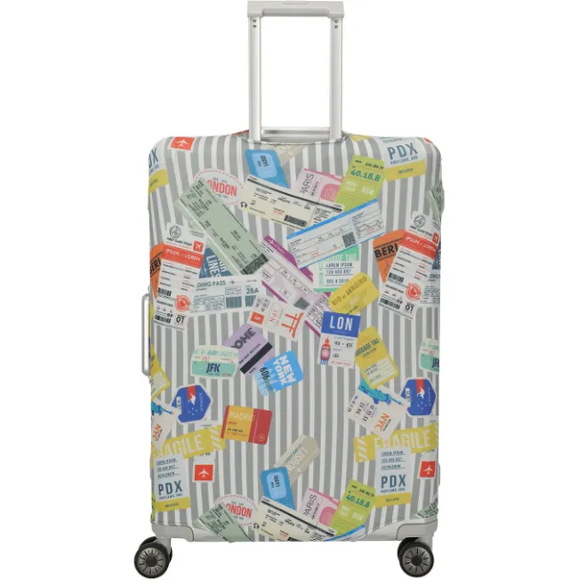 Discount Travelite Accessoires Kofferhoes L tickets on blue/white