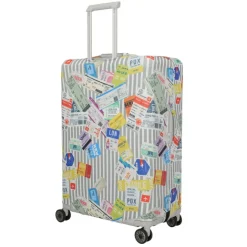 Discount Travelite Accessoires Kofferhoes L tickets on blue/white