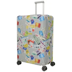 Discount Travelite Accessoires Kofferhoes L tickets on blue/white