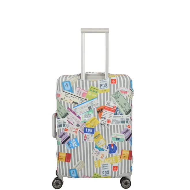 New Travelite Accessoires Kofferhoes M tickets on blue/white