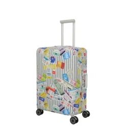 New Travelite Accessoires Kofferhoes M tickets on blue/white