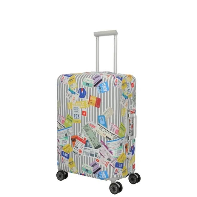 New Travelite Accessoires Kofferhoes M tickets on blue/white