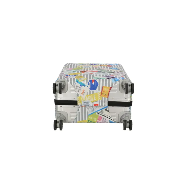 New Travelite Accessoires Kofferhoes M tickets on blue/white