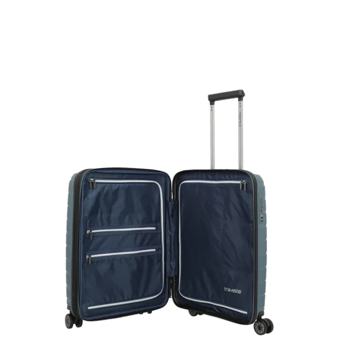 Clearance Travelite Air Base 4 Wheel Cabin Trolley Expandable iceblue metallic