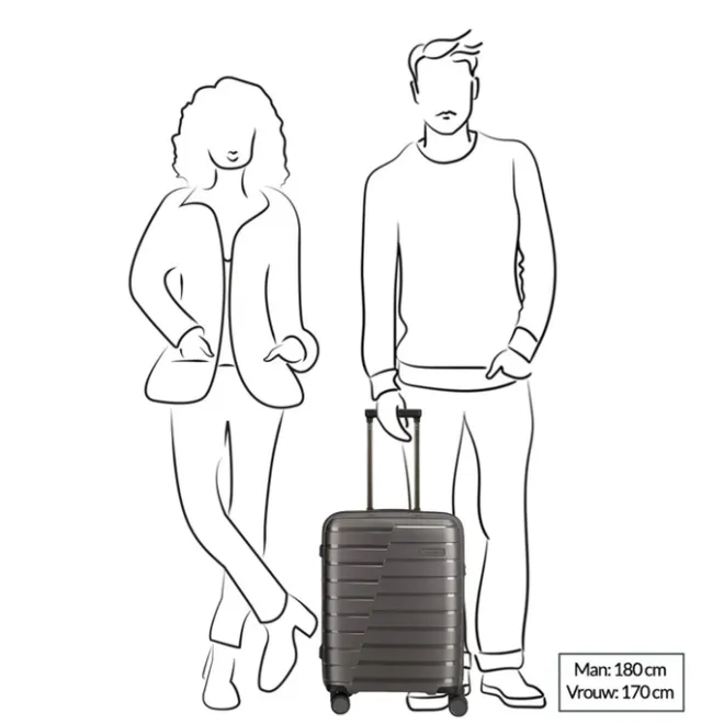 Clearance Travelite Air Base 4 Wiel Trolley S lila