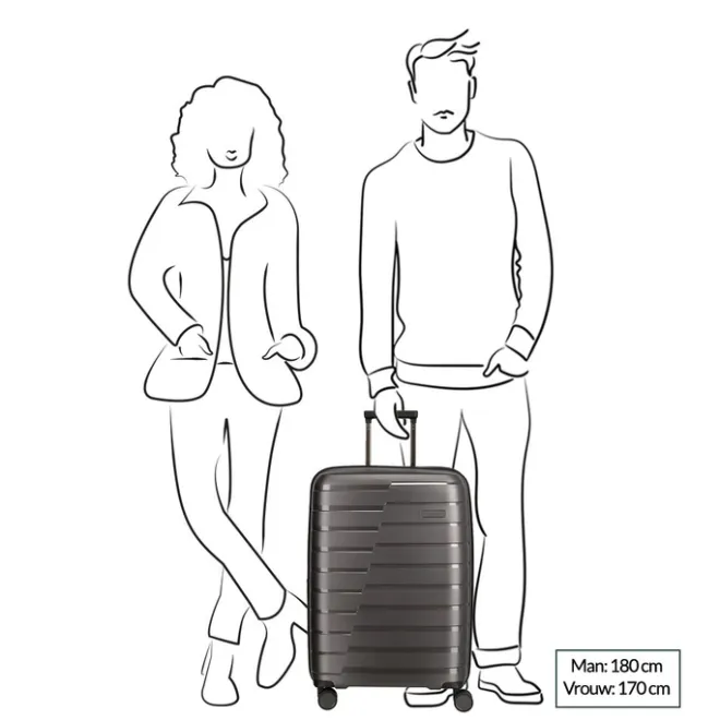 Hot Travelite Air Base 4 Wiel Trolley M Expandable champagne metallic