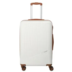 Discount Travelite Bali 4 Wiel Trolley M white/cognac