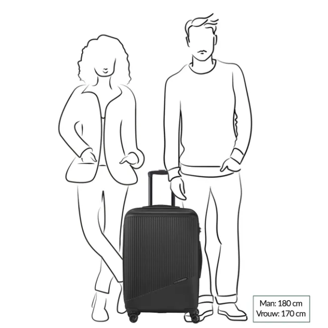 Clearance Travelite Bali 4 Wiel Trolley M blue
