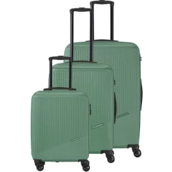 Clearance Travelite Bali 4 Wiel Trolley M green