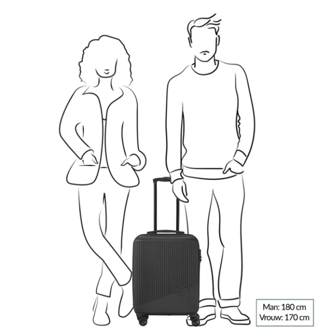 Hot Travelite Bali 4 Wiel Trolley S black