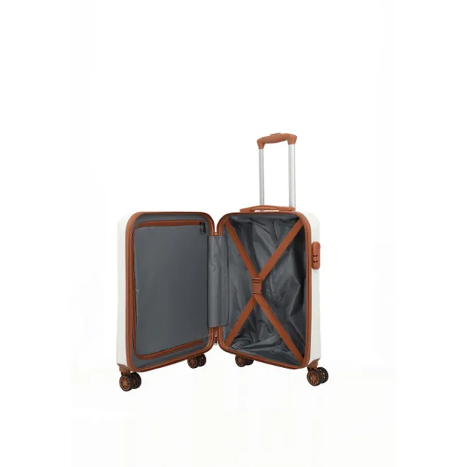 Online Travelite Bali 4 Wiel Trolley S white/cognac